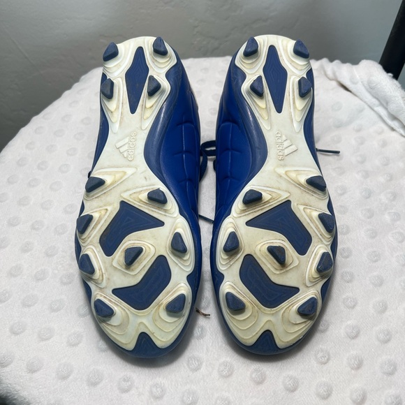 Adidas Royal Blue Soccer Shoes with White Stripes - Picture 5 of 5